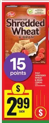 Food Basics POST SHREDDED WHEAT & BRAN CEREAL offer