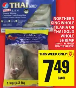 Food Basics NORTHERN KING WHOLE TILAPIA OR THAI GOLD WHOLE SHRIMP offer