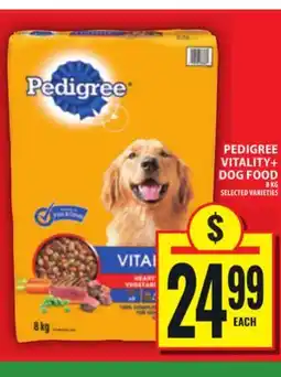 Food Basics PEDIGREE VITALITY+ DOG FOOD offer