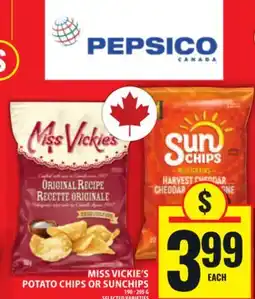 Food Basics MISS VICKIE'S POTATO CHIPS OR SUNCHIPS offer