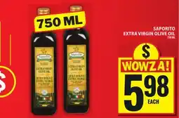 Food Basics SAPORITO EXTRA VIRGIN OLIVE OIL offer