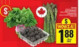 Food Basics RAPINI OR BLACKBERRIES OR ASPARAGUS offer