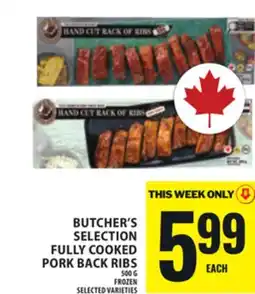 Food Basics BUTCHER'S SELECTION FULLY COOKED PORK BACK RIBS offer