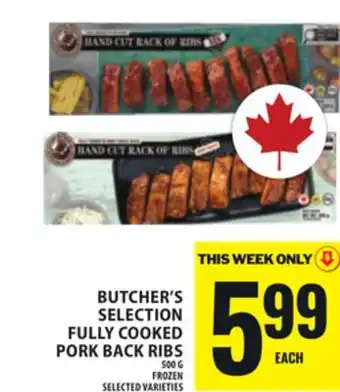 Food Basics BUTCHER'S SELECTION FULLY COOKED PORK BACK RIBS offer
