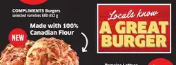 Foodland COMPLIMENTS Burgers offer