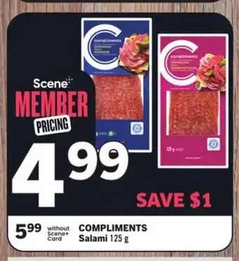Foodland COMPLIMENTS Salami offer