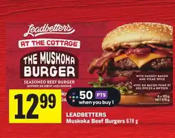 Foodland LEADBETTERS Muskoka Beef Burgers offer
