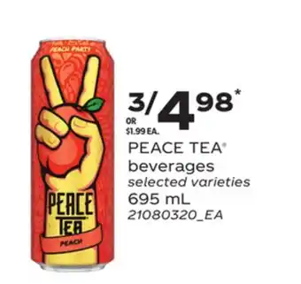 Loblaws PEACE TEA BEVERAGES, 695 mL offer