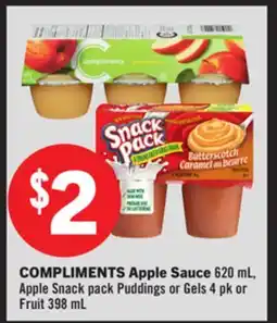 Foodland COMPLIMENTS Apple Sauce offer