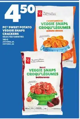 Loblaws PC SWEET POTATO VEGGIE SNAPS 180G offer