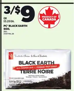 Loblaws PC BLACK EARTH, 25L offer