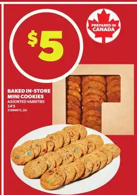 Loblaws BAKED IN-STORE MINI COOKIES, 24'S offer