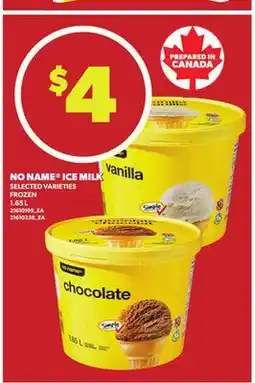 Loblaws NO NAME ICE MILK, 1.65L offer