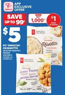 Loblaws PC GNOCCHI OR RISOTTO, 350/400G offer