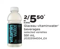 Loblaws GLACEAU VITAMINWATER BEVERAGES, 591 mL offer