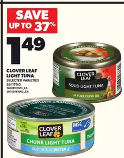 Loblaws CLOVER LEAF LIGHT TUNA, 85/170 G offer