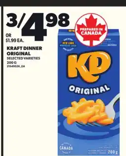 Loblaws KRAFT DINNER ORIGINAL 200 G offer