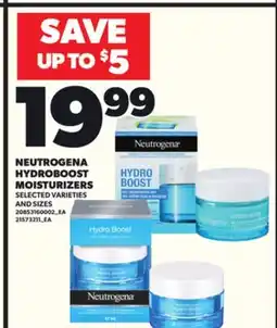 Loblaws NEUTROGENA HYDROBOOST MOISTURIZERS offer