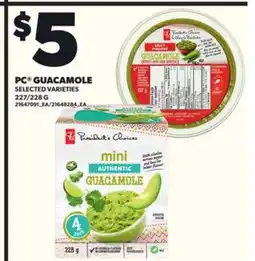 Loblaws PC GUACAMOLE, 227/228G offer