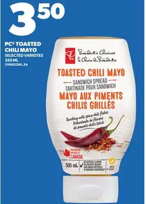 Loblaws PC TOASTED CHILI MAYO, 350ML offer
