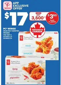 Loblaws PC WINGS, 700-907G offer