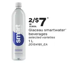 Loblaws GLACEAU SMARTWATER BEVERAGES, 1 L offer