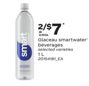 Loblaws GLACEAU SMARTWATER BEVERAGES, 1 L offer