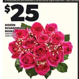 Loblaws DOZEN ECUADORIAN ROSES offer