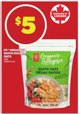 Loblaws PC ORGANICS QUICK ROLLED OATS, 1 KG offer