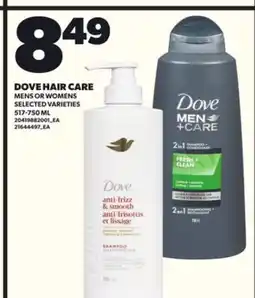 Loblaws DOVE HAIR CARE, 517-750 ML offer