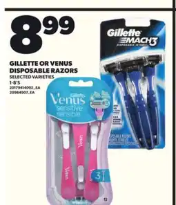 Loblaws GILLETTE OR VENUS DISPOSABLE RAZORS 1-8'S offer