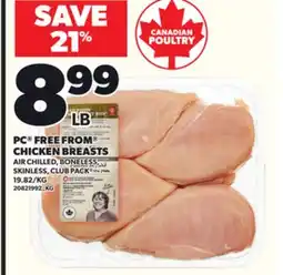 Loblaws PC FREE FROM CHICKEN BREASTS offer