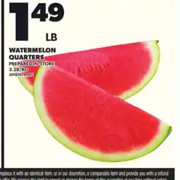 Loblaws WATERMELON QUARTERS offer