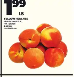 Loblaws YELLOW PEACHES offer