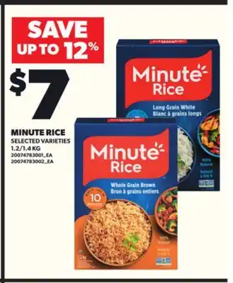 Loblaws MINUTE RICE, 1.2/1.4KG offer