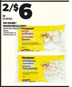 Loblaws NO NAME MARSHMALLOWS, 400G offer