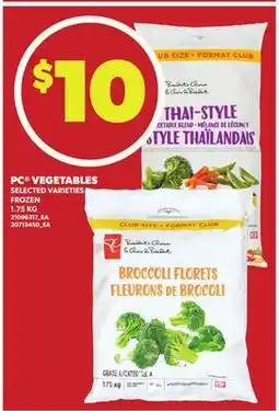 Loblaws PC VEGETABLES 1.75KG offer