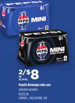 Loblaws PEPSICO BEVERAGES MINI CANS, 6x222 mL offer