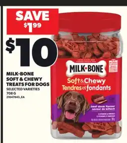 Loblaws MILK-BONE SOFT & CHEWY TREATS FOR DOGS, 708G offer