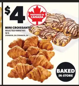 Loblaws MINI CROISSANTS, 10'S offer