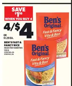 Loblaws BEN'S FAST & FANCY RICE, 132 G offer