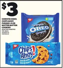 Loblaws CHRISTIE OREO,, CHIPS AHOY FUDGEE-O OR NUTTER BUTTER COOKIES 170-303G offer