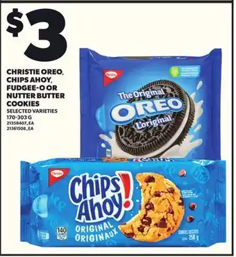 Loblaws CHRISTIE OREO,, CHIPS AHOY FUDGEE-O OR NUTTER BUTTER COOKIES 170-303G offer