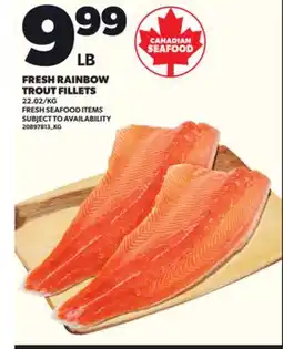 Loblaws FRESH RAINBOW TROUT FILLETS offer