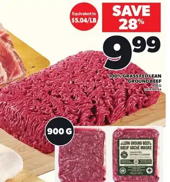 Loblaws 100% GRASS FED LEAN GROUND BEEF, 900G offer