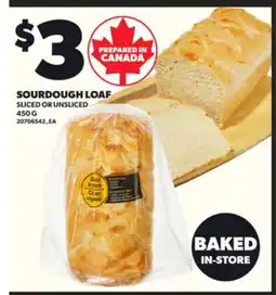 Loblaws SOURDOUGH LOAF SLICED OR UNSLICED, 450 G offer
