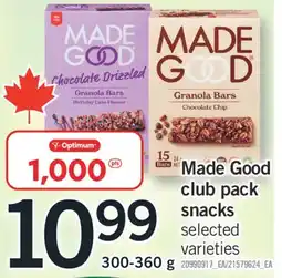 Fortinos MADE GOOD CLUB PACK SNACKS, 300-360 G offer
