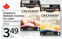 Fortinos CHAPMAN'S MARKDALE CREAMERY ICE CREAM, 2 L offer