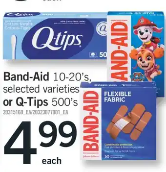Fortinos BAND-AID, 10-20' S OR Q-TIPS, 500' S offer