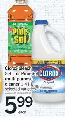 Fortinos CLOROX BLEACH 2.4 L OR PINE-SOL MULTI PURPOSE CLEANER 1.41 L offer